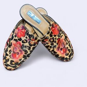 INC International Concepts Floral Animal Print Mules